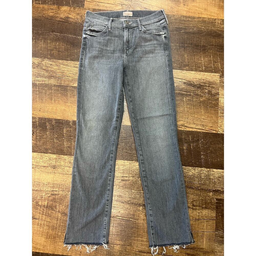MOTHER The Rascal Ankle Snippet Jeans In Makin’ The Grade - Gray - Size 26 - Picture 2 of 9